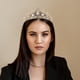 thumbnail image 3 of KAKOWELY Corona de tiara de boda: diadema de princesa para novia, tocado de novia con diamantes de imitación, accesorios para el cabello para fiesta de cumpleaños, disfraz de Halloween dorado, 3 of 4