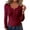 Wine, variant on CAIXIA Womens Sweaters Button V Neck Long Sleeve Pullover Tops Soft Basic Clothes Versatile Shirts Work Outfits Fall Winter Clothes,Blue
