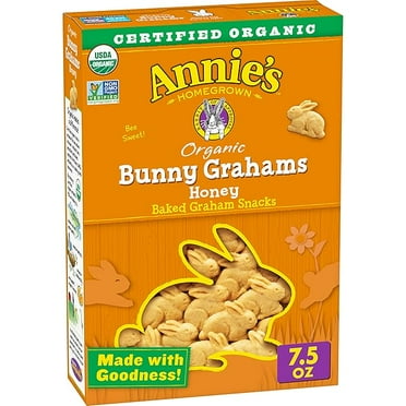 Annie’s Organic Baked Bunny Grahams Snacks, Honey, 7.5 oz
