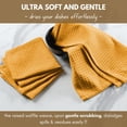 thumbnail image 5 of Native Fab 18 Pack Waffle Dish Cloths - 100% Cotton, Absorbent, Quick Drying, Washable Towels for Cleaning, Cooking, Baking - Great for Home, Restaurants, Bars & Cafes - 12 x 12 inch, Mustard Yellow, 5 of 6