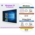 thumbnail image 1 of Windows 10 Pro 32/64 Bit with Key Install Repair Recover Restore DVD Plus Windows Drivers & Registry Cleaner, 3 PK, 1 of 7