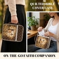 thumbnail image 4 of ZUXONGSY Antelope Cross Print Quilted Bible Cover for Women Large Bible Bag Lightweight Handbag with Pen Slots Scripture Bag for Daily Use, 4 of 7