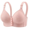 thumbnail image 1 of Women's Solid Color Lace Pattern Front Buckle Non Underwire Tank Top Bra Women Bras plus Size Front Hook High Support Sports Bra Athletic Women Sports Bras for Large Busted Women Woman Bra, 1 of 8