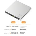 thumbnail image 2 of External CD DVD Drive LightScribe CD/DVD +/-RW Burner Player Writer Optical Disk Reader Portable CD DVD Drive for Laptop Mac MacBook PC Windows 11 10 Linux OS, 2 of 8