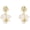 Gold seashell earrings, variant on Seashell Pearl Stud Earrings for Women Ocean Sea Theme Sweet Double Layer Acrylic Shell Lightweight Dangle Drop Earrings for Summer Beach Holiday Halloween Party accessories Accessories