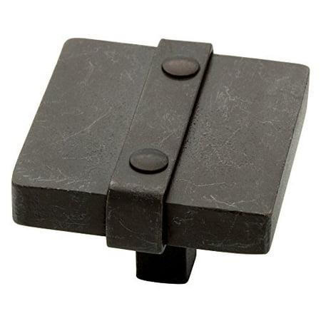 Finishing Iron Knobs (13-pack) Liberty 65213PI Iron Craft 1-1/2 in. Wrought Iron Riveted Square Cabinet Knob, Wrought Iron ()