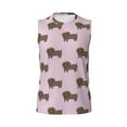 thumbnail image 6 of Lsque Dachshund Dog Puppy Print Men's Cotton Blend Sleeveless Muscle Shirts (S-3XL)- Moisture Wicking, Odor Protection, UPF 30+,Large, 6 of 8