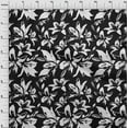 thumbnail image 3 of oneOone Polyester Spandex Black Fabric Leaves & Floral Sewing Material Print Fabric By The Yard 56 Inch Wide, 3 of 4