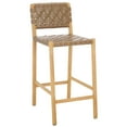 thumbnail image 3 of Safavieh Jeremiah Woven Leather Counter Stool in Brown / Natural, 3 of 10