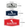 thumbnail image 2 of Fancy All Activities Monitored on CCTV Sign (Ivory/Dark Brown) - Large, 2 of 5