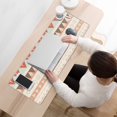 thumbnail image 3 of Long Mouse Pads for Desk,Soft Colored Geometric Pattern Desk Mats on Top Of Desks, Desk Mouse Pad Extra Large with 3mm Non-Slip Base and Stitched Edge for Gaming,Office,Work,Home 31.5"x11.8", 3 of 6