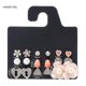 thumbnail image 2 of 9 pares de pendientes conjunto geométrico flor triángulo corazón perla hierro aleación galvanizada joyería para birt Afortunado Sencillez, 2 of 2
