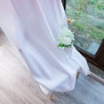 thumbnail image 4 of Bouanq Ombre Sheer Curtains 270cm x 100cm for Living Room Bedroom, Pink and White 2 Tone Reversible Gradient Voile Window Treatments, Faux Linen Rod Pocket Drapes, 4 of 7