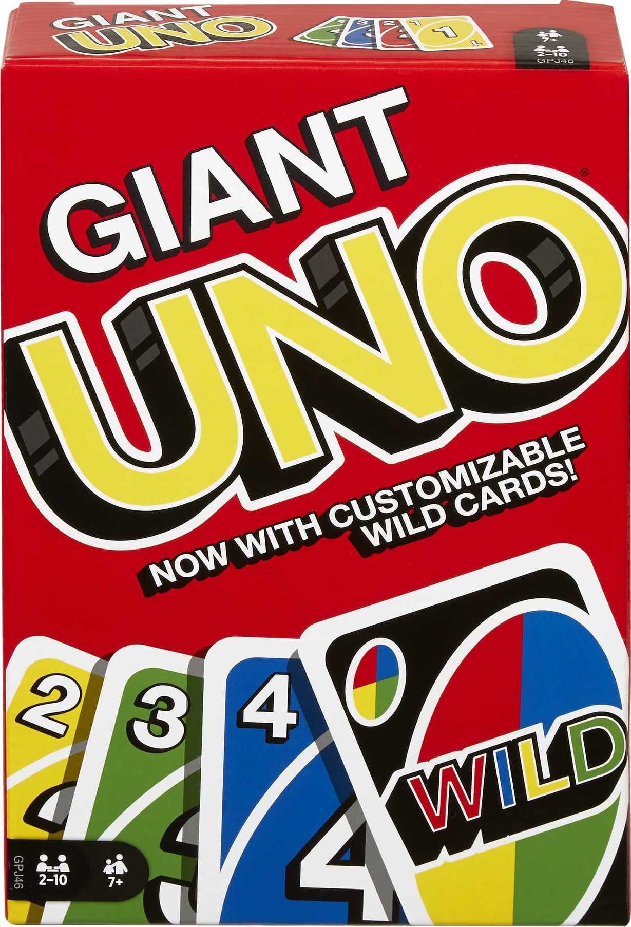 Giant UNO Card Game for Kids, Adults and Family Night, 108 Oversized Cards for 2-10 Players