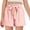 Pink——Back to School, variant on Oiangi Girls Cotton Shorts Ruffled Elastic Waist Boxers Casual Loose Fit School Uniform with Pockets Black 7-8 Years