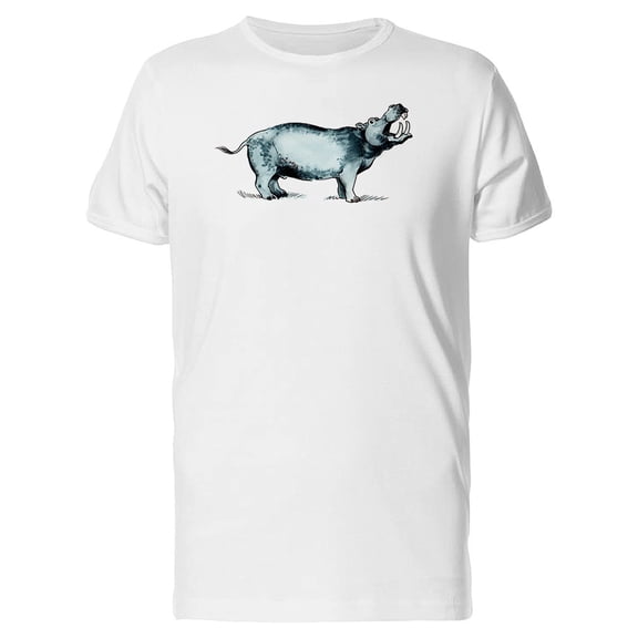 Watercolor Hippo Sketch Tee Men's -Image by Shutterstock