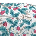 thumbnail image 3 of Fruit Pouf Cover with Zipper, Raspberry Pattern with Foliage Leaves Hand Drawn Seasonal Food Spring Vegetation, Soft Decorative Fabric Unstuffed Case, 30" W X 17.3" L, Multicolor, by Ambesonne, 3 of 5