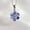 Rose, variant on Natural Tanzanite & Emerald Pendant, 14K Solid White Gold Tanzanite Pendant, Dec May Birthstone Pendant, Christmas Present, Emerald Jewelry