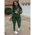 thumbnail image 5 of LovelyWholesale Long Sleeve Turtleneck Gradient Striped Women's Pants Set, 5 of 5