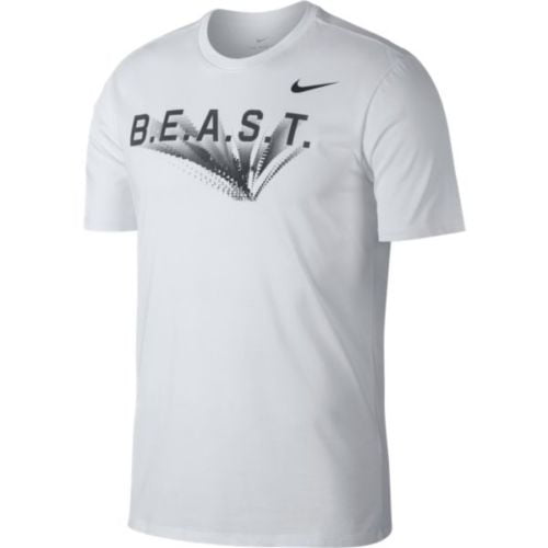 Dri-FIT "BEAST" Short Sleeve Football T‑Shirt AO3834-100 White