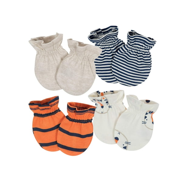 Gerber Gerber Baby Boy Mittens Set, 4Pack
