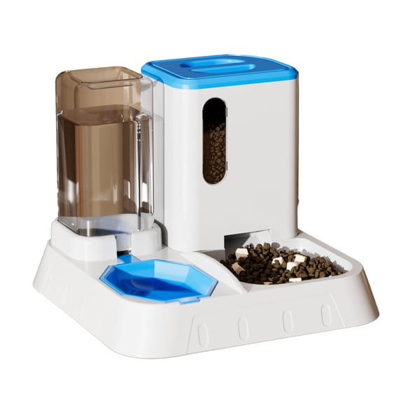 Barhoo Automatic Pet Feeder Water Dispenser Anti Tip Bowl Large Capacity Food Storage Dog Cat Feeder Gravity Feed Non Slip Base Easy Clean Programmable Smart Feeding Station Multi Pet Household