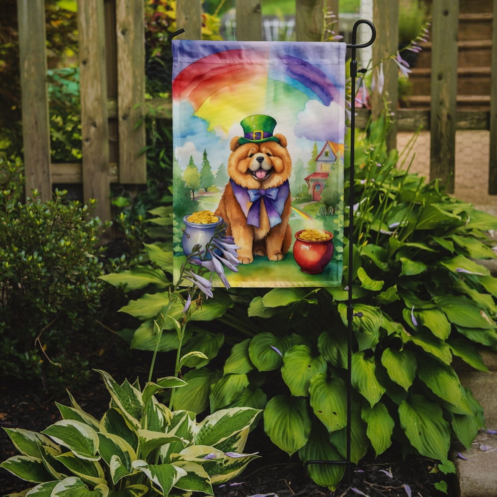 Chow Chow St Patrick's Day Garden Flag 11.25 in x 15.5 in