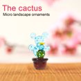 thumbnail image 3 of Mesa de cactus de vidrio hecha a mano Suculenta europea Mini en maceta Figuras lindas creativas Artesanía Bonsai para oficina Novia Jardín Hogar año 4 Sunnimix Tablero de cactus, 3 of 8
