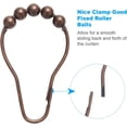 thumbnail image 4 of Shower Curtain Rings, Bronze Shower Curtain Hooks for Curtain Rust Proof Metal Shower Rings Hooks for Bathroom Shower Curtains Rods Hangers Rolling - Set of 12, Bronze, 4 of 5