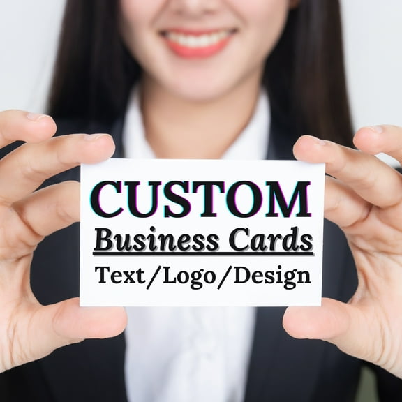 Custom Business Cards for Small Business, Thick Cardstock Double-Sided Printed, 7 Premium Templates or Upload Your Own Design, 3.5" x 2", 100 Cards