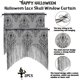 thumbnail image 3 of 2 uds. Cortina de ventana de calavera de encaje de Halloween-cortina de puerta con borla negra para decoraciones de fiesta en casa de Halloween TUNC Sencillez, 3 of 5