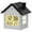 Black, variant on House Shape Alarm Clock Night Light Multifunctional Temperature Display PP Material for Kids Restaurant Office