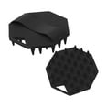 thumbnail image 5 of Unique Bargains 1 Pc Octagonal Hair Shampoo Brush for Head Massage 3.54"x0.83" Black, 5 of 6