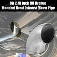 thumbnail image 2 of 4uds OD 2.48 Pulgadas 90 Grados Curva Escape Tubo Mandril Curva Codo, 2 of 7