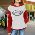 thumbnail image 2 of Mercatoo Kids Boys Girls Baseball Pullover Sweatshirts 𝐂olor Block Cute Hoodie School Long Sleeve Fall Winter Warm Clothes, 2 of 3