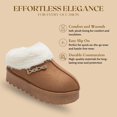 thumbnail image 4 of bebe Girls Slippers – Platform House Shoes with Faux Fur Lining, Cozy Winter Slippers for Little Kid/ Big Kid, 4 of 9