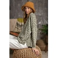 thumbnail image 3 of Long Sleeve Leopard Print Washed Terry Sweatshirt, 3 of 5