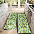 thumbnail image 4 of Kitchen Rugs Sets Of 2,Yellow Lemon Flowers LightBlue Pattern Anti Fatigue Kitchen Mat Rugs Non Slip Washable,Decorative Kitchen Floor Mats for Kitchen,Sink,Laundry,17"x47"+17"x47", 4 of 5