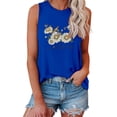 thumbnail image 2 of Tank Tops for Women Cute Daisy Graphic Loose Fit Crewneck Sleeveless Shirt Summer Casual Tanks, 2 of 4