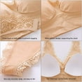 thumbnail image 4 of Caramia Bra for Women Full Support Wireless Bras Seamless Push Up Bra Front Cross Side Buckle Lace Bras, 4 of 5