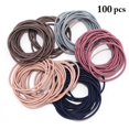 thumbnail image 2 of Hair Ties Ropes Plain 100PCS Elastic Hair Bands Ponytail Holders for Girls, 2 of 10