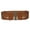 Tan, variant on Women's 3" (75 mm) High Waist Perforated Braided Stretch Engraving Belt