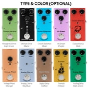 IRIN EF-09 Portable Electric Guitar Effect Pedal - Mini Single Guitar Effector with True Bypass, Tremolo Feature (Yellow)