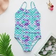thumbnail image 6 of Baiways Girls Mermaid One Piece Swimsuit, Cute Fish Scale Beach Princess Style, 3-14 Years Old, 6 of 9