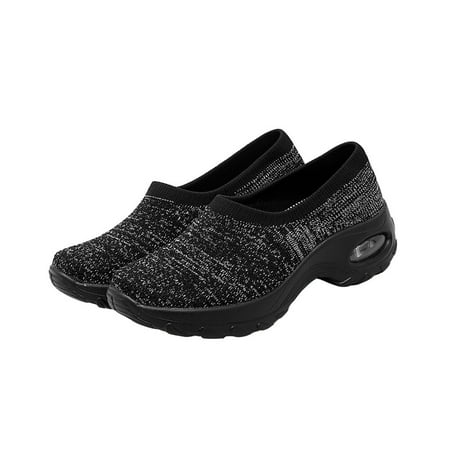 

OUNONA 1 Pair Weave Shoes Breathable Platform Shoes Low-heel Mesh Casual Shoes