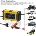 thumbnail image 3 of Mistaha 12V6A Battery Charger for Automotive and Motorcycle, Digital Repair Charger - Yellow, US Version, 3 of 7