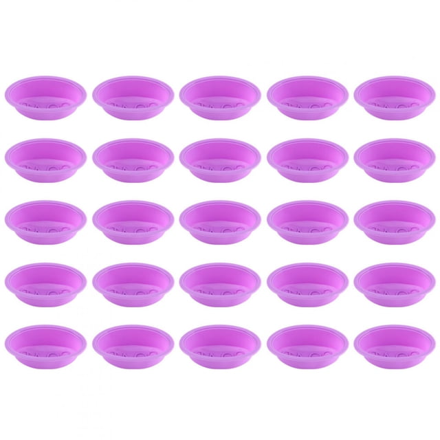 25PCS DIY Hand??made Silicone Soap Mold Multifunction Candle Molds Cake Making Baking Mould(Purple )