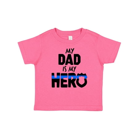 

Inktastic My Dad is My Hero Police Officer Family Gift Baby Boy or Baby Girl T-Shirt