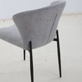 thumbnail image 5 of Accent Chair Dining Chairs, Modern Dining Chair with Black Metal Legs, Cushion Upholstered Dining Chairs, Accent Desk Chair for Dining Room, Kitchen, Vanity, Living Room(Gray,Set of 4), 5 of 7