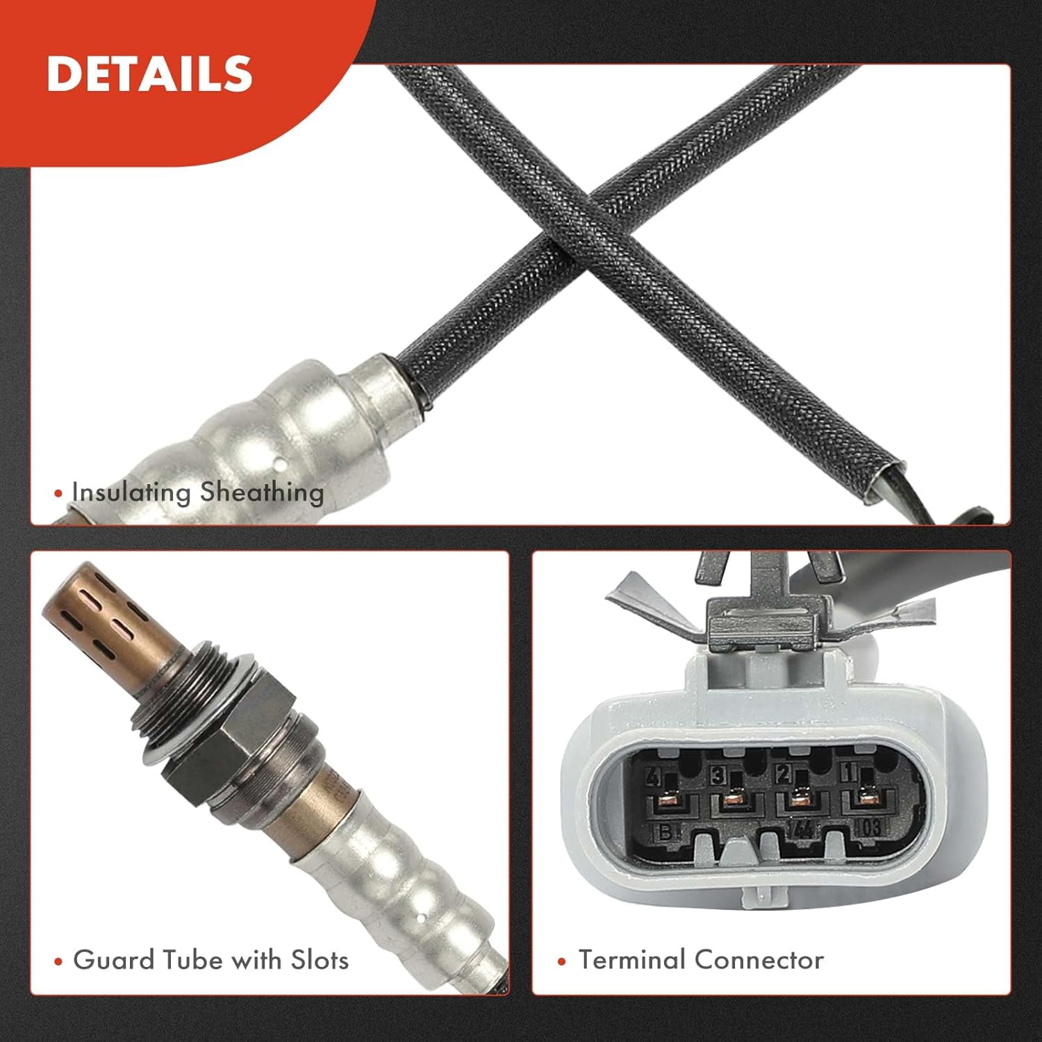 A-Premium O2 Oxygen Sensor Compatible with Chevrolet Silverado 1500, Equinox, Malibu, Traverse, Impala, Tahoe, Camaro & GMC Sierra, Terrain & Buick Lacrosse & Cadillac Escalade, Downstream, 2-PC Set